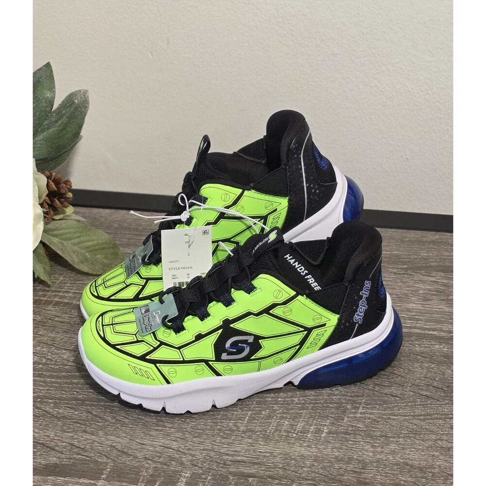 S Sport by Skechers Kids' Noah Step-Ins Sneakers - Lime Green Size 2 little boy